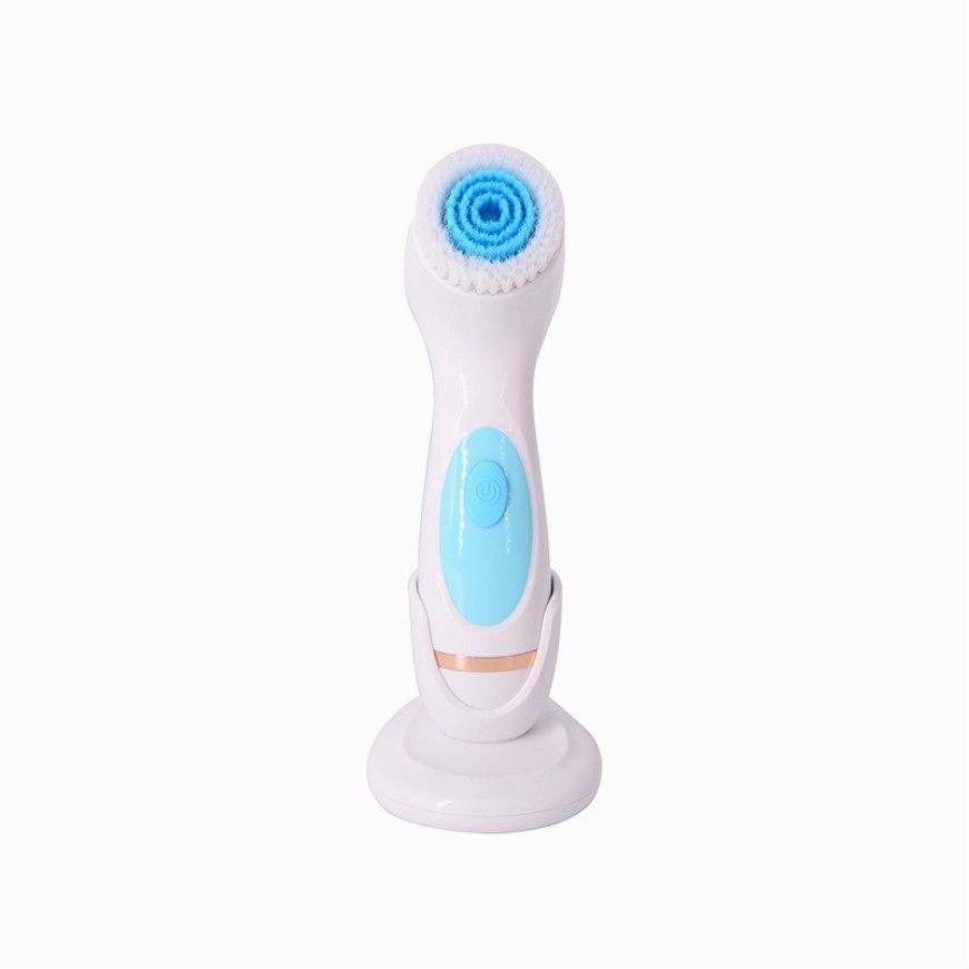 Portable sonic silicone deep cleansing facial brush
