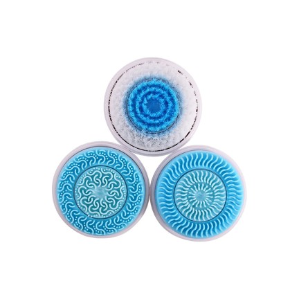 Portable sonic silicone deep cleansing facial brush