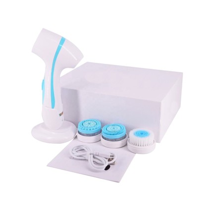 Portable sonic silicone deep cleansing facial brush