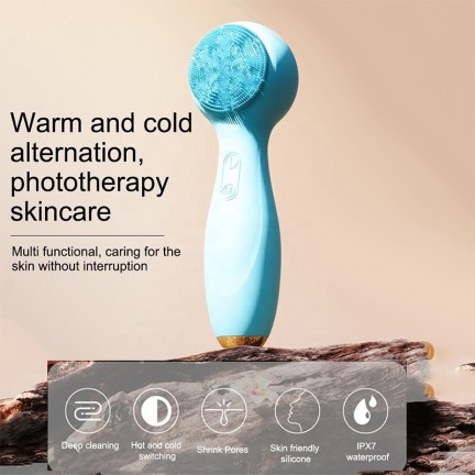 USB rechargeable rotating vibrating facial cleansing brush