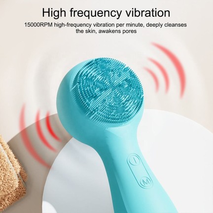 USB rechargeable rotating vibrating facial cleansing brush