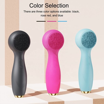 USB rechargeable rotating vibrating facial cleansing brush