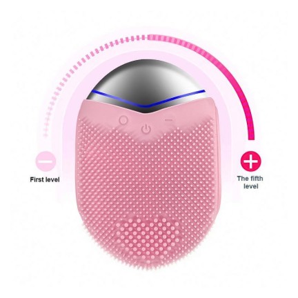 Rechargeable rotating electric silicone facial cleansing brush