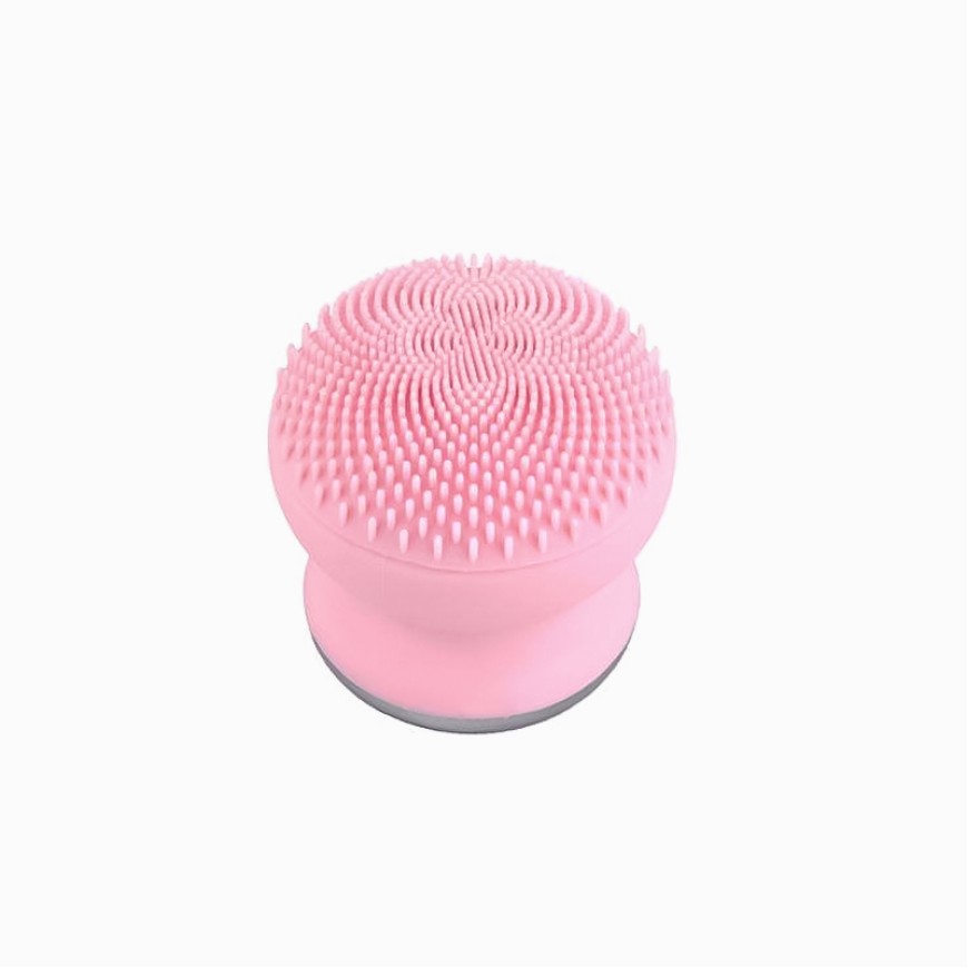 Wireless mini rotating silicone facial cleansing brush