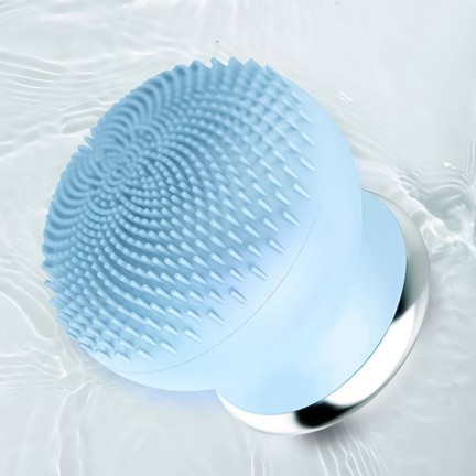 Wireless mini rotating silicone facial cleansing brush