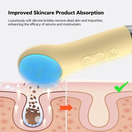 Smart USB charging silicone facial cleansing brush