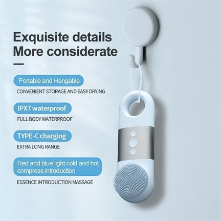 Hot and cold therapy silicone electric facial cleansing brush