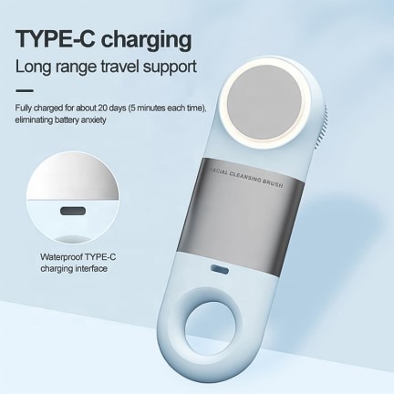 Hot and cold therapy silicone electric facial cleansing brush