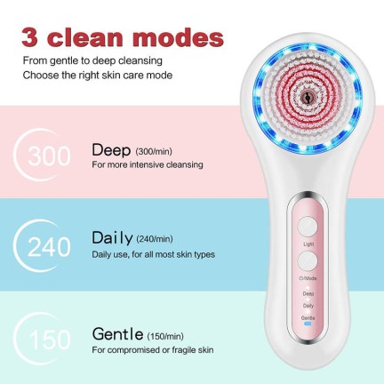 LED waterproof electric facial cleansing brush