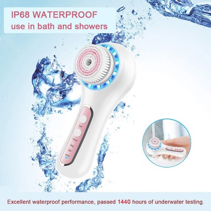 LED waterproof electric facial cleansing brush
