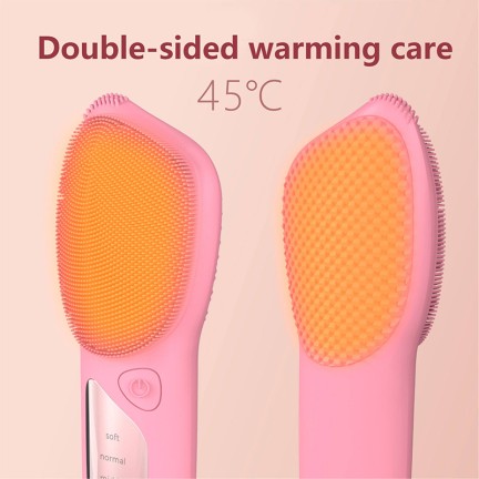 Portable silicone deep cleansing facial brush