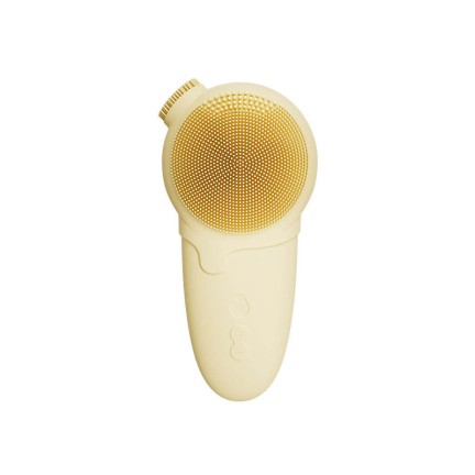 Heated sonic silicone deep cleansing facial brush