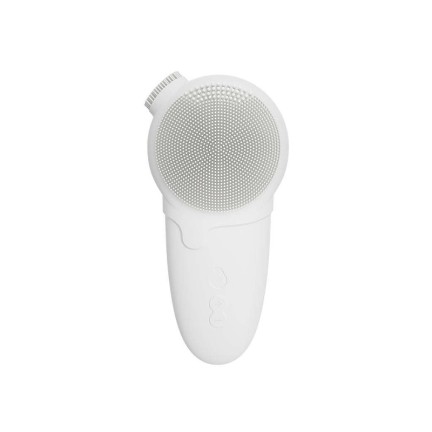 Heated sonic silicone deep cleansing facial brush