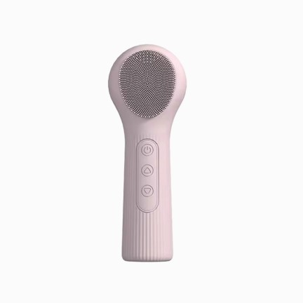 Heated sonic deep cleansing facial massage brush
