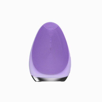 Portable ultrasonic silicone facial cleansing brush