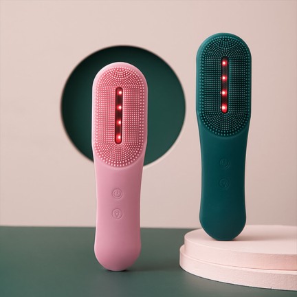 LED light therapy silicone deep cleansing facial brush