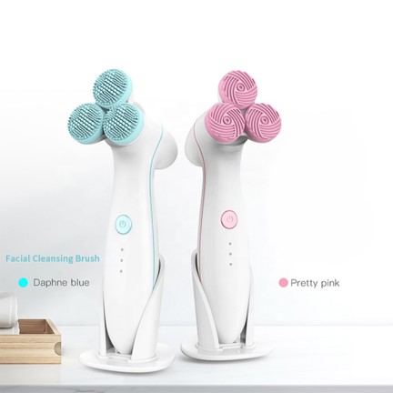 Ruby silicone facial cleansing brush