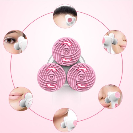 Ruby silicone facial cleansing brush