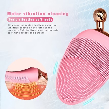 Facial cleansing and skin-renewing massage brush