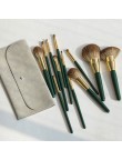 12-piece synthetic wood handle makeup brush set