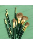 12-piece synthetic wood handle makeup brush set