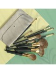 12-piece synthetic wood handle makeup brush set