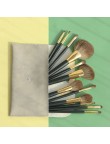 12-piece synthetic wood handle makeup brush set