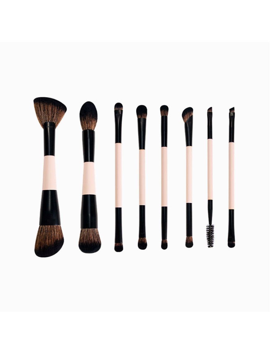 Double-ended professional contouring makeup brush