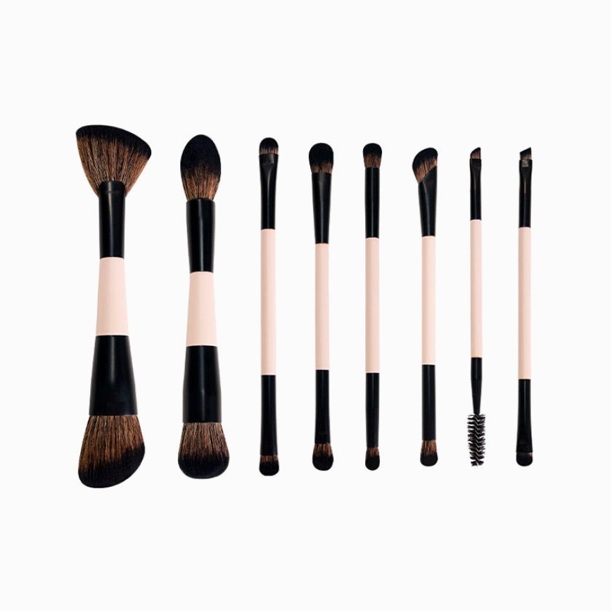 Double-ended professional contouring makeup brush