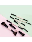 Double-ended nylon contouring makeup brush set
