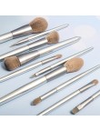 Silver luxury 10-piece makeup brush set