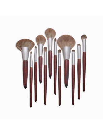 Vegan synthetic fiber makeup brush set