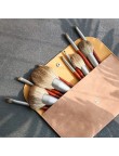 Vegan synthetic fiber makeup brush set