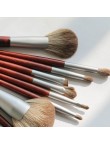 Vegan synthetic fiber makeup brush set
