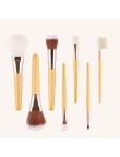 Bamboo handle precision crafted seven-piece makeup brush set