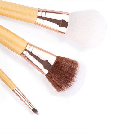 Bamboo handle precision crafted seven-piece makeup brush set