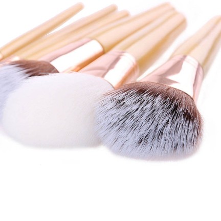 Bamboo handle precision crafted seven-piece makeup brush set
