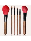 Exquisite set of six professional facial makeup brushes