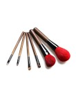 Exquisite set of six professional facial makeup brushes