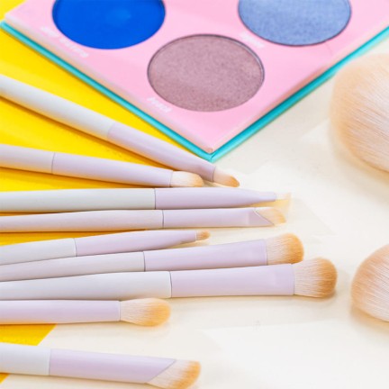 12-Piece Synthetic Fiber Multi-Purpose Face Brush Set