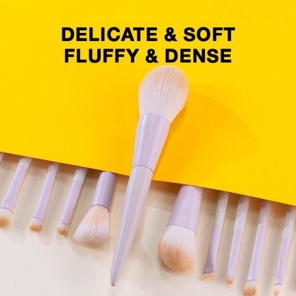 12-Piece Synthetic Fiber Multi-Purpose Face Brush Set
