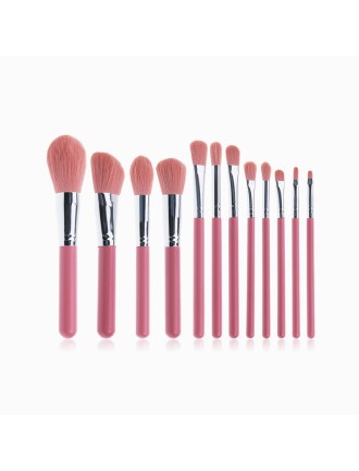 Travel-friendly 12-piece makeup brush set