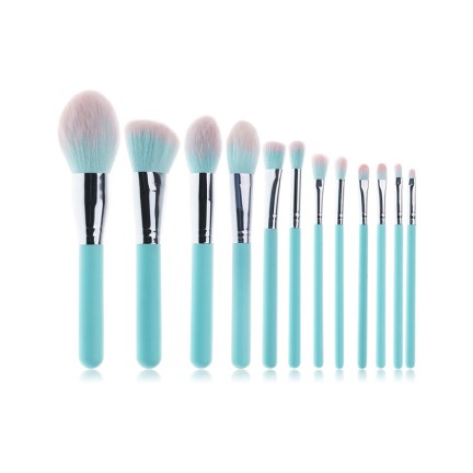 Travel-friendly 12-piece makeup brush set
