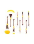 Portable set of 8 foundation makeup brushes