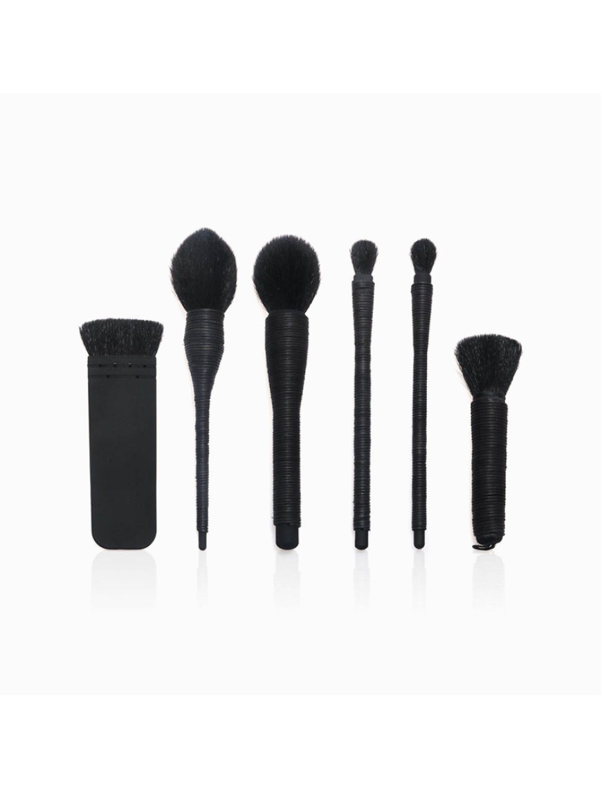 Stylish 6-piece facial makeup brush set