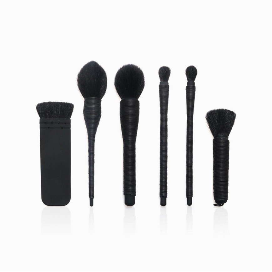 Stylish 6-piece facial makeup brush set