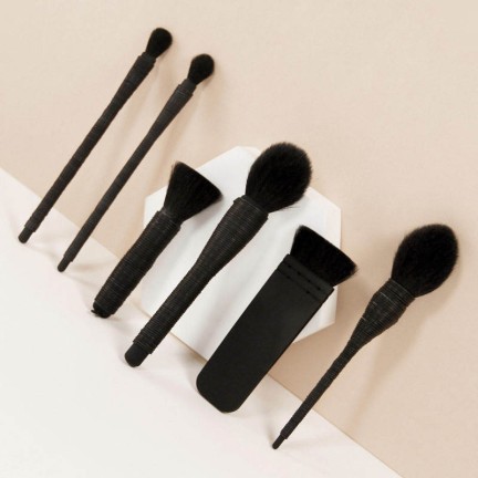 Stylish 6-piece facial makeup brush set