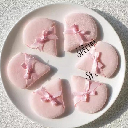 Cotton triangular washable powder puff