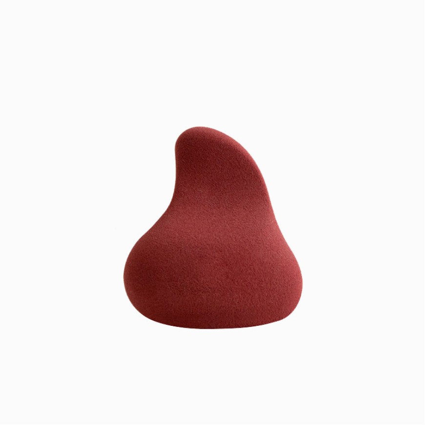 Irregularly slanted teardrop powder puff