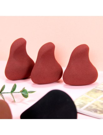 Irregularly slanted teardrop powder puff